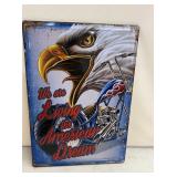 New American Dream Metal Sign 17 x 12