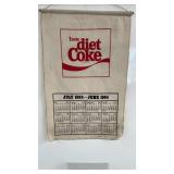 Vintage Cloth Diet Coke Calendar 24 x 16