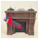 Ceramic holiday fireplace 7'