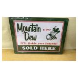 New Mountain Dew Metal Sign 17 x 12