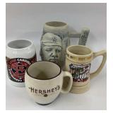 Baseball & Hersheys steins/mugs