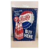 Metal Pepsi Sign 16 x 11
