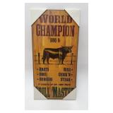 New World Champion Grill Master Wood Sign