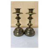 Pair of 9' Brass Finish Candlesticks