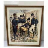 Vintage Military Print 16 x 14