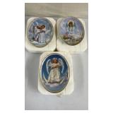 3 Angels Collector Plates 8.5'