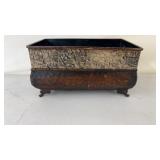Decorative Metal Planter 11 x 6.5 x 5.5