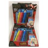 2 New Star Wars Book & Wood Coloring Kits