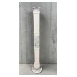65' ornate plaster column floor lamp