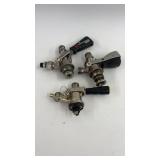 3 Beer Keg Couplers Taps
