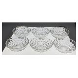 6 bubble glass dessert bowls