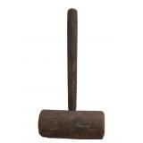 10' Antique primitive wood mallet