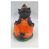 Halloween Trick or Treating Black Cat Dish 9'