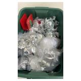Christmas Decorations in Lidded Tote