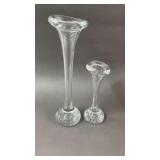 2 Glass Vases 7' & 11ï¿½