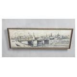 56' early Moscow River bridge Russia tapestry
