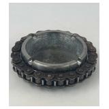 Vintage Motorcycle Chain Ashtray 4'