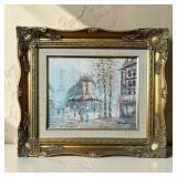 Signed Caroline Burnett impressionist oil canvas