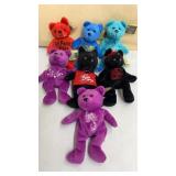 7 Racing Champions Plush Bears