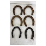 6 Old Horse Shoes