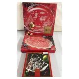 3 NOS Christmas Dishes - Mikasa / Gorham