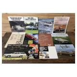 12 vintage car, auto brochures catalogs