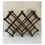 Vintage Wood Fold Wine Rack 22 x 16 x 7.5