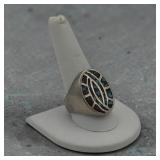 Turquoise inlay menï¿½s ring