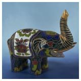 Cloisonnï¿½ elephant trunk up