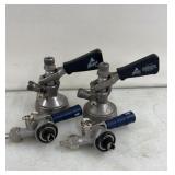 4 Micro Matic Beer Keg Couplers Taps