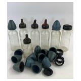 Vintage Glass Baby Bottles Lot