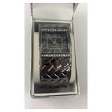 Vintage Gunmetal Woven Hinged Watch