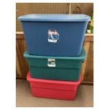 3 Large Totes with Lids