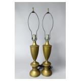 28' Hollywood Regency metal urn trophy lamps