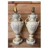 20' Victorian dial arch enamel porcelain lamps