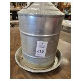 Galvanized 1 gal +/- Chicken waterer