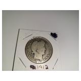 1912 Silver Barber Half Dollar