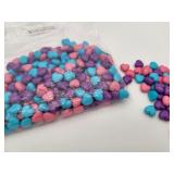 300 Multicolor Acrylic Heart Beads