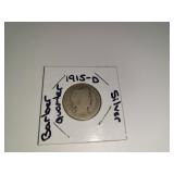 1915-D Silver Barber Quarter