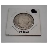 1900 Silver Barber Half Dollar