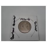 1916-D Silver Barber Quarter