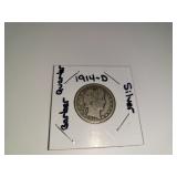 1914-D Silver Barber Quarter