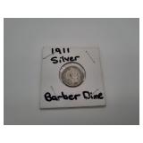 1911 Silver Barber Dime