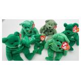 6 St Patty's Ty Beanie Baby's
