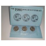 1980 Dollar Souvenir Set 3 Susan B Anthony