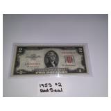 1953 $2 Red Seal