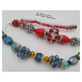 3 Strands of glass beads