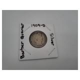 1909-D Silver Barber Quarter