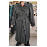 Green Casual Comer Trench Coat