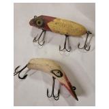 2 retro wooden lures